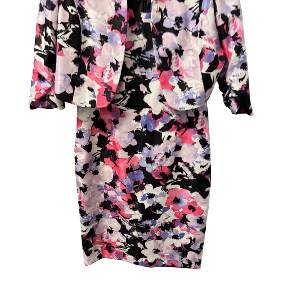 Evan-Picone Womens Floral Print Dress / Jacket Set Size 12 Outfit Set - Picture 5 of 12